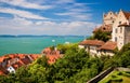 Meersburg and Lake Constance Royalty Free Stock Photo