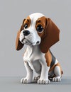 cartoon cute begle dog Royalty Free Stock Photo