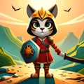 Cute Tiger Warrior, Generative AI