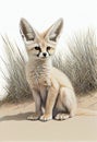 Meet the Fennec Fox: A Monochromatic Bipedal Poser with Long Pointy Ears