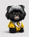 cartoon cute Affenpinscher