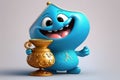 Meet Super Fluffy Genie: A Pixar-Style Charmer with a Magic Lamp!