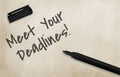 Meet Your Deadlines Appointment Events Concept Royalty Free Stock Photo