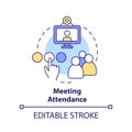 Meeting attendance concept icon