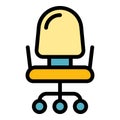 Meeting chair icon color outline vector Royalty Free Stock Photo