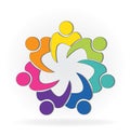 Meeting colorful people logo