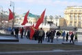 The meeting of Communists in red square Moscow