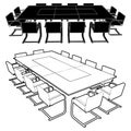 Meeting Conference Table Vector 01