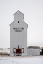 Meeting Creek Grain Elevators Royalty Free Stock Photo