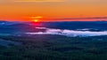 Meeting the dawn on the Nurali Ridge in the Southern Urals