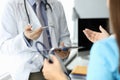 Meeting doctors and discussion patient`s illness. Royalty Free Stock Photo