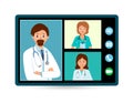 Meeting doctors online. telehealth medical consultation. Call doctor Royalty Free Stock Photo