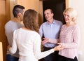 Meeting at the door Royalty Free Stock Photo