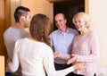 Meeting at the door Royalty Free Stock Photo