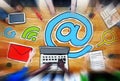 Meeting Email Online Messaging Wireless Communication Concept Royalty Free Stock Photo