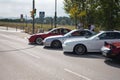 Meeting of friends in the street with tuned fifth generation Honda Prelude street legal tuning
