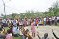 MEETING OF THE FRONT OF REFUSAL IVORY COAST Royalty Free Stock Photo