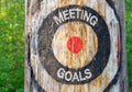 Meeting Goals - tree with target and text