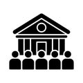 Meeting hall community solid icon Royalty Free Stock Photo