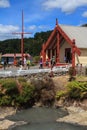 Te Pakira Marae, Rotorua, New Zealand. A good example of Maori architecture