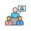 Meeting Icon for Personal Communication Royalty Free Stock Photo