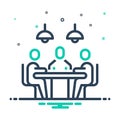 Mix icon for Meeting, discussion and employee