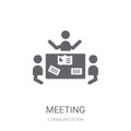 Meeting icon. Trendy Meeting logo concept on white background fr Royalty Free Stock Photo