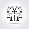 Meeting icon vector illustration Royalty Free Stock Photo
