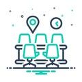 Mix icon for Meeting Location, meeting point and workplace