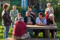 Meeting of members of the administration with the residents of apartment houses in Smolensk region of Russia.