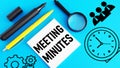 Meeting minutes are shown using the text