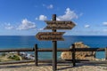 Meeting Point Of The Mediterranean Sea And The Atlantic Ocean Royalty Free Stock Photo