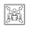 Meeting point sign icon Royalty Free Stock Photo