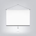 Meeting Projector Screen. Blank White Board To Showcase Your Projects, Presentation Display