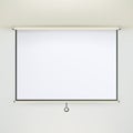 Meeting Projector Screen Vector. Empty White Board Presentation Conference On The Wall. creen White Boad Presentation And Showing