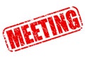 Meeting red stamp text Royalty Free Stock Photo