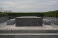 Outdoor meeting table and chairs stone look on rooftop