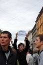 Meeting in support of Alexei Navalny Royalty Free Stock Photo