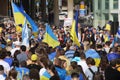 A meeting in support of Ukraine on Habima Square in Tel Aviv