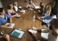 Meeting Table Networking Sharing Concept Royalty Free Stock Photo