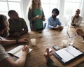 Meeting Table Networking Sharing Concept Royalty Free Stock Photo