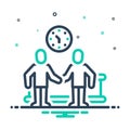 Mix icon for Meeting Time, meeting and businessman