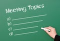 Meeting topics Royalty Free Stock Photo