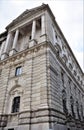 Meeting of two sides of a historic and important building in Vienna, with columns in the highest part of the facade.