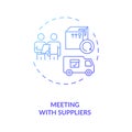 Meeting wtith suppliers concept icon