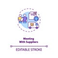 Meeting wtith suppliers concept icon