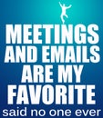 Meetings and emails Royalty Free Stock Photo