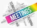 MEETINGS word cloud concept Royalty Free Stock Photo