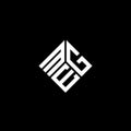 MEG letter logo design on black background. MEG creative initials letter logo concept. MEG letter design