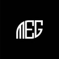 MEG letter logo design on black background. MEG creative initials letter logo concept. MEG letter design.MEG letter logo design on